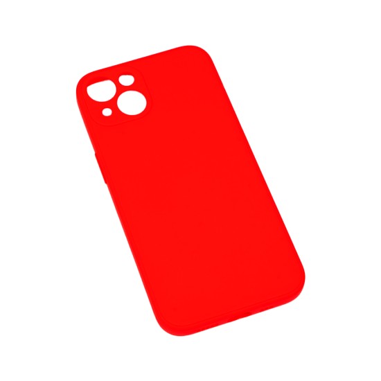 Capa de Silicone com Moldura de Câmera para Apple iPhone 13 Mini Vermelho